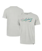 Men's '47 Brand Gray Distressed Miami Dolphins Downburst Franklin T-shirt