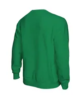 Men's Mitchell & Ness Kelly Green Distressed Philadelphia Eagles Go Birds Pullover Sweatshirt