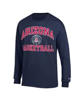 Men's Champion Navy Arizona Wildcats Basketball Icon Long Sleeve T-shirt