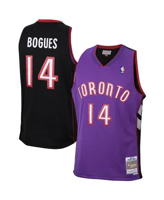 Men's Mitchell & Ness Muggsy Bogues Purple Toronto Raptors 2001/02 Hardwood Classics Swingman Jersey