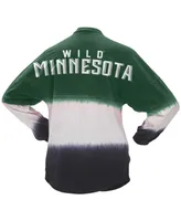 Women's Spirit Jersey Green, Black Minnesota Wild Ombre Long Sleeve T-shirt