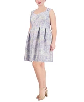 Vince Camuto Plus Size Jacquard Fit & Flare Dress