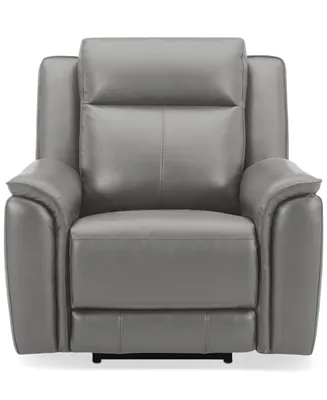 Addyson 41" Zero Gravity Leather Recliner with Power Headrest, Created for Macy's