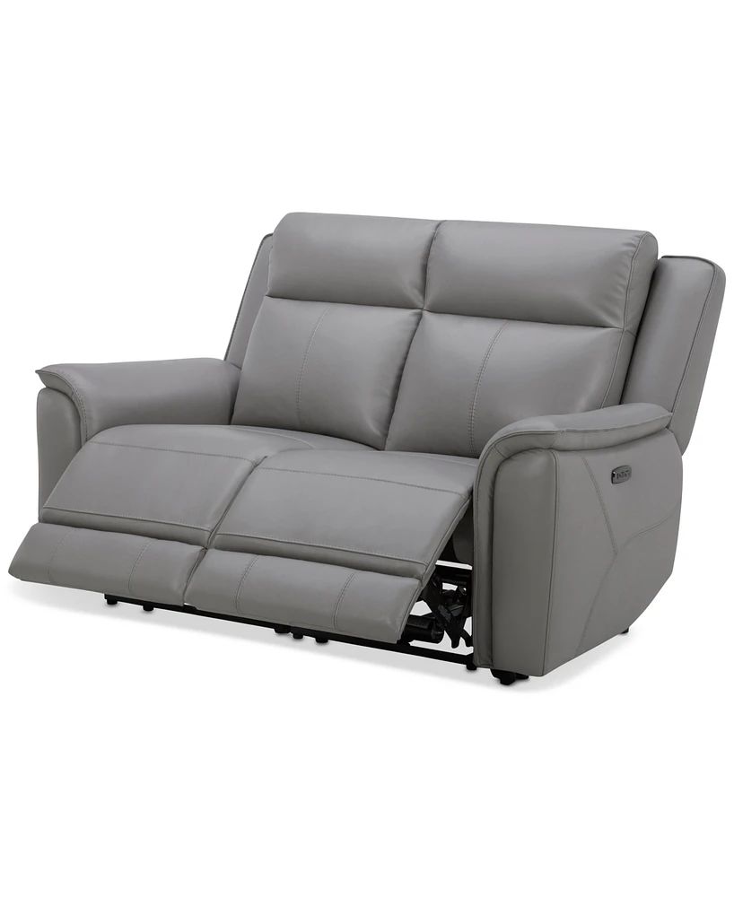 Addyson 64" 2-Pc. Leather Sofa with 2 Zero Gravity Recliners Power Headrests, Created for Macy's