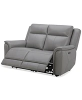 Addyson 64" 2-Pc. Leather Sofa with 2 Zero Gravity Recliners Power Headrests, Created for Macy's
