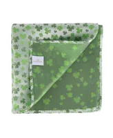 Trafalgar White Shamrock Novelty Silk 12x12 Pocket Square