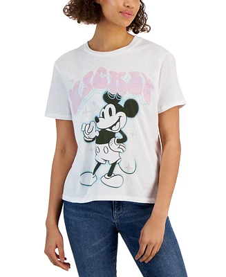 Disney Juniors' Trippy Mickey Graphic-Print Tee