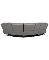 Addyson 117" 6-Pc. Leather Sectional with 2 Zero Gravity Recliners Power Headrests and 1 Console, Created for Macy's