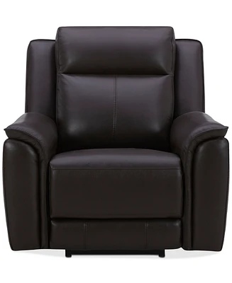 Addyson 41" Zero Gravity Leather Recliner with Power Headrest, Created for Macy's