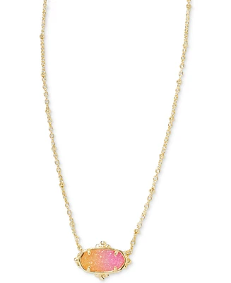 Kendra Scott 14k Gold-Plated Drusy Stone 19" Adjustable Pendant Necklace