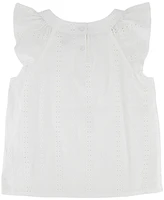 Tommy Hilfiger Big Girls Eyelet Trimmed Top