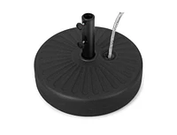 19.5 Inch Fillable Round Umbrella Base Stand for Yard Garden Poolside-Black