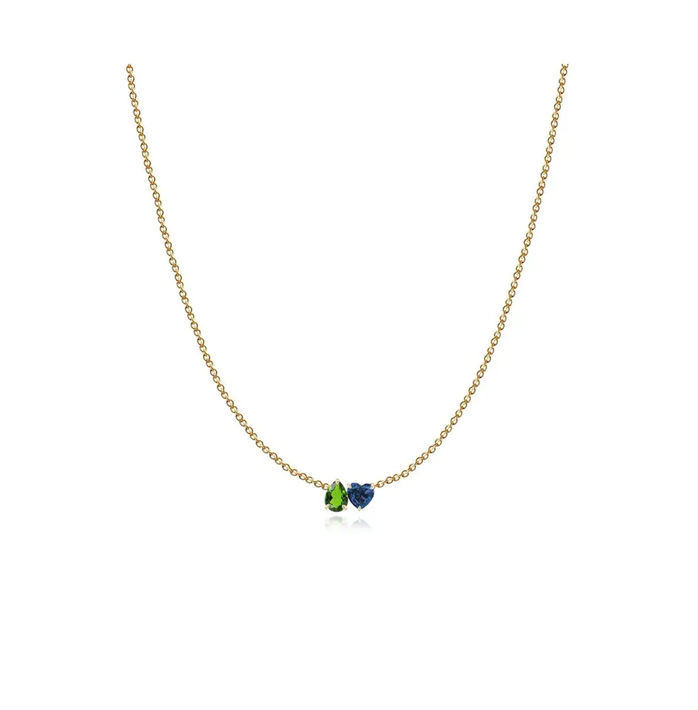 Alev Jewelry Aj by Alev Small Two Gemstone Necklace