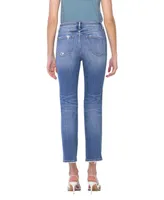 Flying Monkey Women's High Rise Slim Straight Jeans