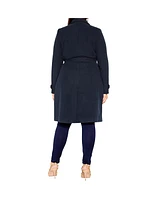 City Chic Women's So Sleek Coat