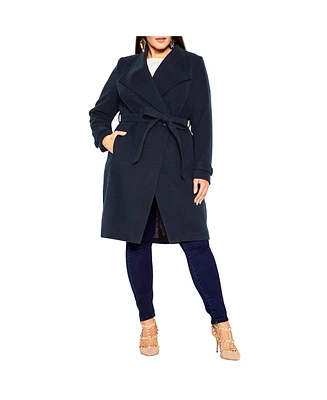 City Chic Women's So Sleek Coat