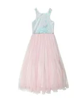 Trixxi Big Girls Sequin Back Bow Sleeveless Tulle Dress