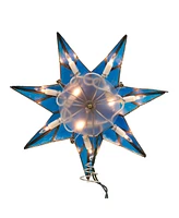 Kurt Adler 10-Light 7-Point Blue Capiz Star Treetop