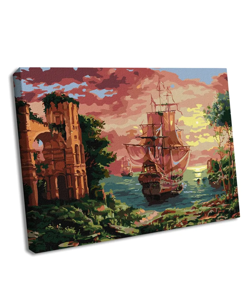 Painting by Numbers kit Evening harbor - Assorted Pre