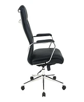Office Star 48" Fabric, Chrome High Back Manager's Chair