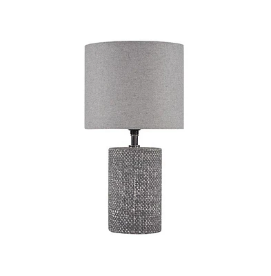 Home Outfitters Grey Table Lamp , Great for Bedroom, Living Room, Modern/Contemporary