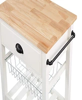 Office Star 33.75" Wood Hampton Kitchen Cart