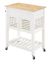 Office Star 34.25" Wood Stafford Kitchen Cart