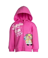 CoComelon Toddler Girls Jj Fleece Zip Up Hoodie Toddler|Child