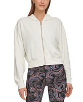 Dkny Sport Women's Textured-Jacquard Long-Sleeve Hoodie