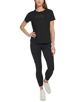 Dkny Sport Women's Cotton Embellished-Logo T-Shirt