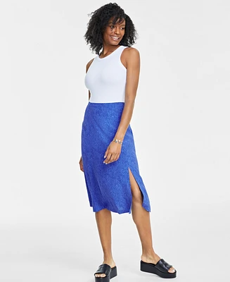 On 34th Women's Printed Midi Slip Skirt, Created for Macy's