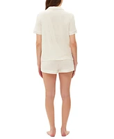 Gap Women's 2-Pc. Notched-Collar Short Pajamas Set