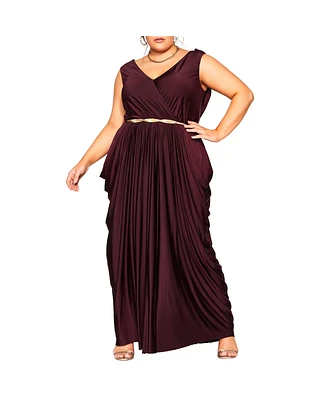 City Chic Plus Athena Goddess Maxi Dress