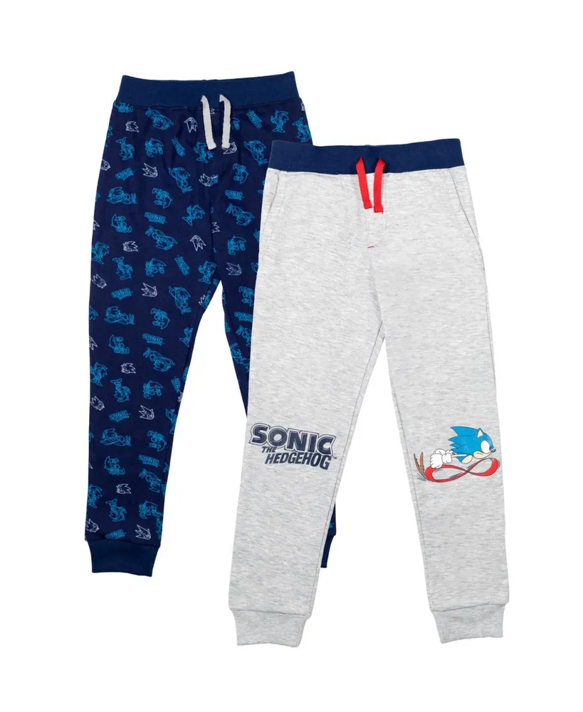 Sega Sonic The Hedgehog 2 Pack Boys Pants Blue/Grey Toddler| Child