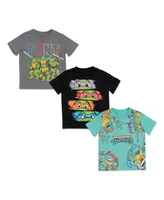 Teenage Mutant Ninja Turtles Nickelodeon 3 Pack Short Sleeve Graphic T-Shirt Toddler|Child Boys