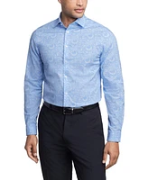 Michael Kors Men's Regular Fit Comfort Stretch Print Dress Shirt