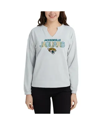 Women's Concepts Sport Gray Jacksonville Jaguars Sunray Notch Neck Long Sleeve T-shirt