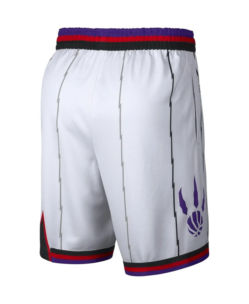 Men's Nike White Toronto Raptors Hardwood Classics Swingman Shorts