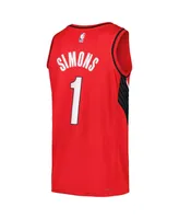 Men's Jordan Anfernee Simons Red Portland Trail Blazers Swingman Player Jersey - Statement Edition