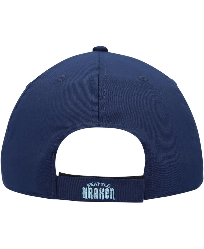 Men's Fanatics Deep Sea Blue Seattle Kraken Core Adjustable Hat
