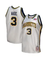 Men's Mitchell & Ness Dwyane Wade White Marquette Golden Eagles College Vault 2002/03 Authentic Jersey