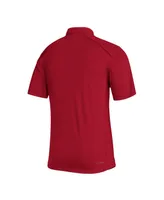 Men's adidas Scarlet Nebraska Huskers Strategy Aeroready Polo Shirt