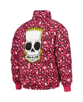 Men's Freeze Max The Simpsons Bart Leopard Print Raglan Full-Zip Puffer Jacket