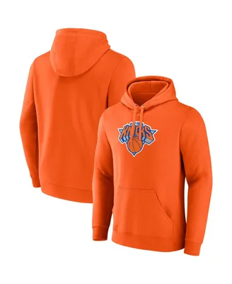Men's Fanatics Orange New York Knicks Primary Logo Pullover Hoodie