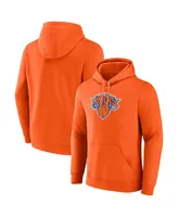Men's Fanatics Orange New York Knicks Primary Logo Pullover Hoodie