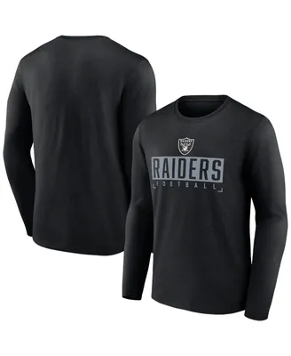 Men's Fanatics Black Las Vegas Raiders Big and Tall Wordmark Long Sleeve T-shirt