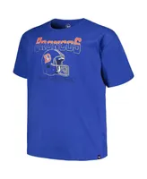 Men's '47 Brand Royal Distressed Denver Broncos Big and Tall Time Lock Franklin T-shirt