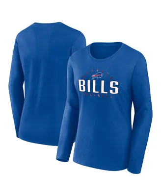 Women's Fanatics Royal Buffalo Bills Plus Foiled Play Long Sleeve T-shirt