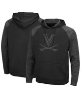 Men's Colosseum Virginia Cavaliers Blackout 3.0 Tonal Raglan Pullover Hoodie