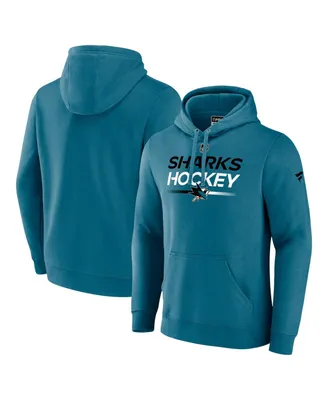 Men's Fanatics Teal San Jose Sharks Authentic Pro Pullover Hoodie